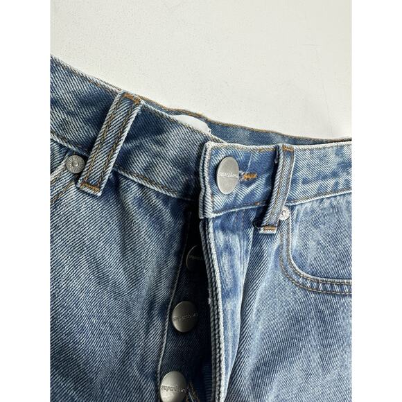 super down cut off button fly jean shorts size 26 - Picture 6 of 9
